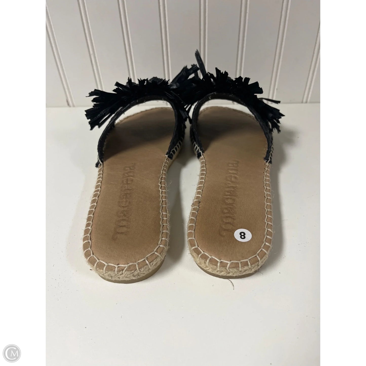 Sandals Flats By Clothes Mentor In Black, Size: 8