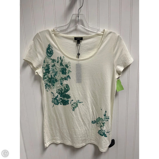 Top Short Sleeve By Talbots In White, Size: S