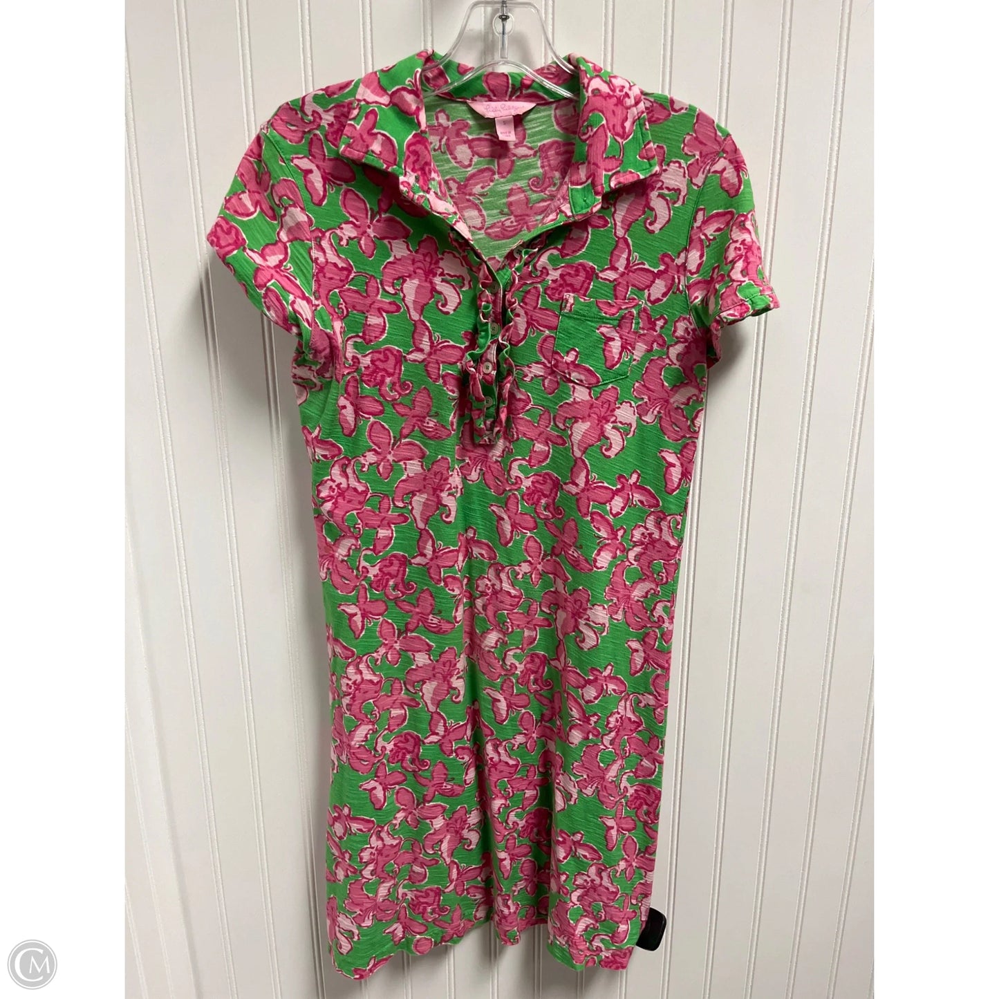 Dress Designer By Lilly Pulitzer In Green & Pink, Size: S