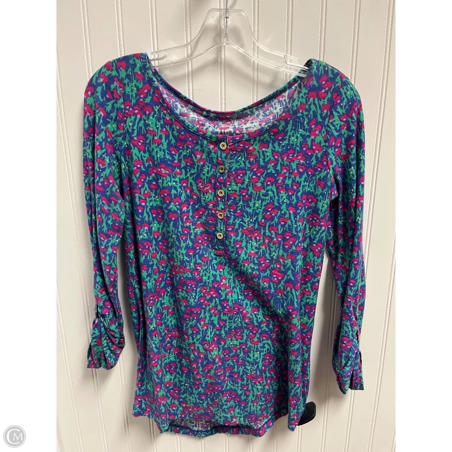 Top Long Sleeve Designer By Lilly Pulitzer In Navy, Size: S