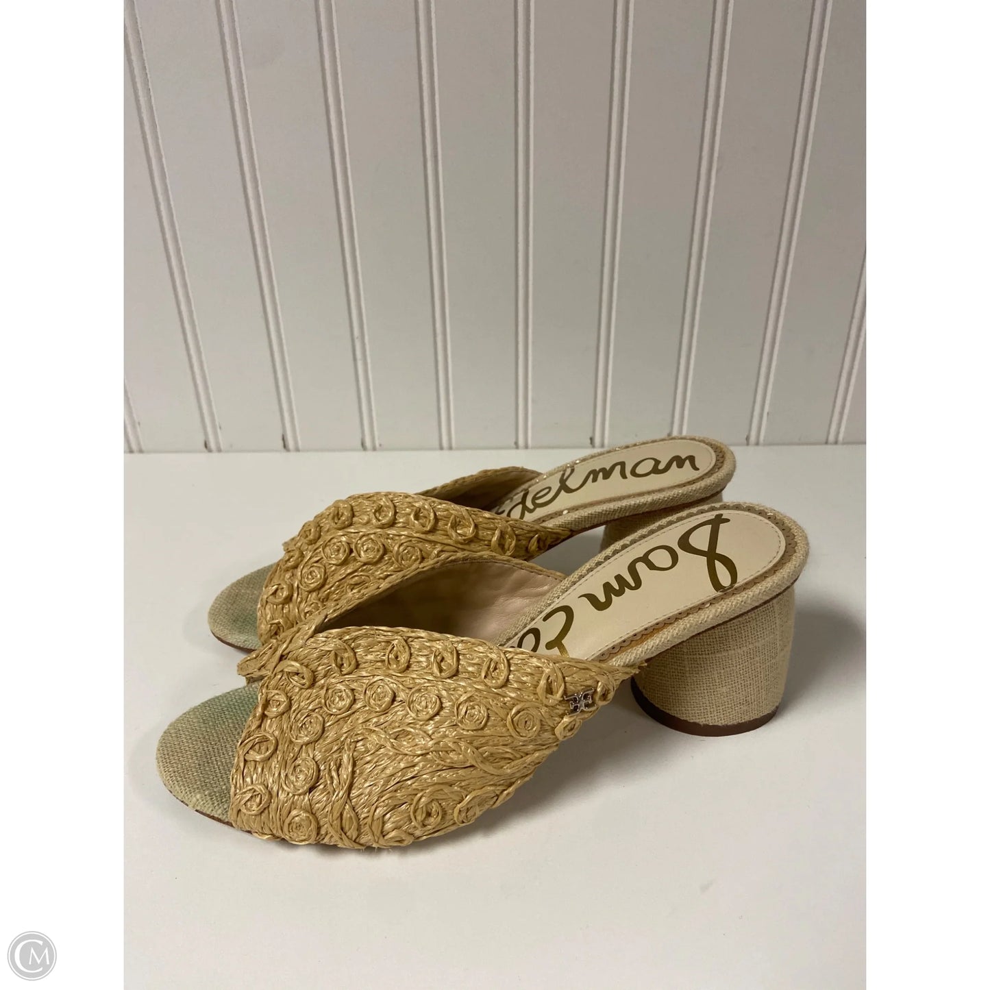 Sandals Heels Block By Sam Edelman In Beige, Size: 6