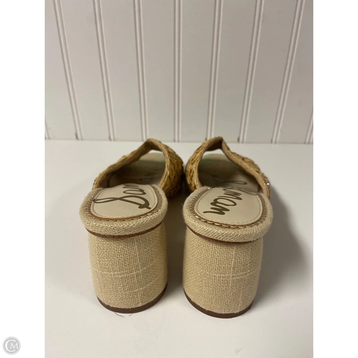 Sandals Heels Block By Sam Edelman In Beige, Size: 6