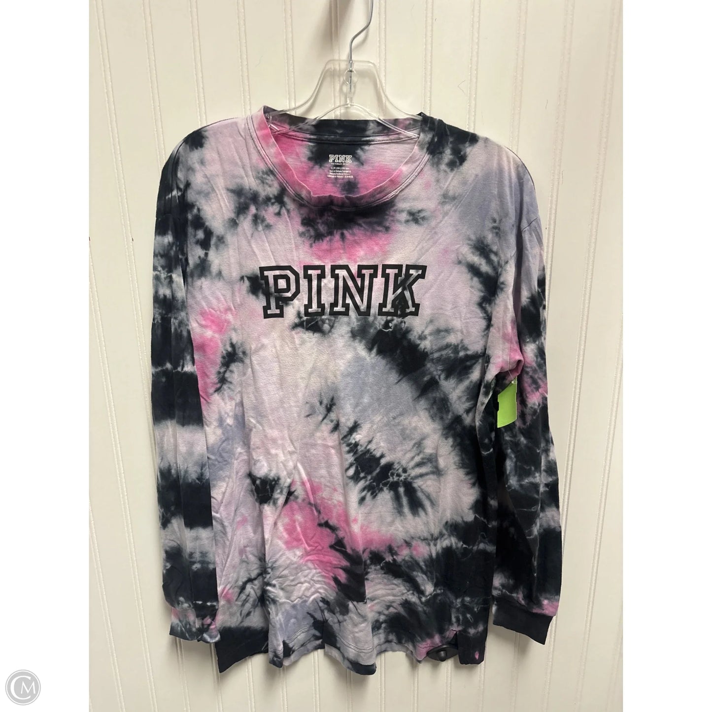 Top Long Sleeve By Pink In Tie Dye Print, Size: S