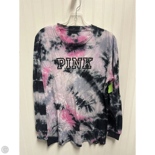 Top Long Sleeve By Pink In Tie Dye Print, Size: S