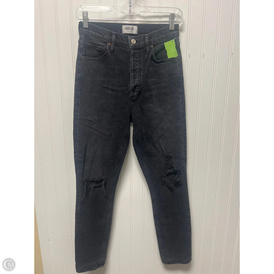 Jeans Skinny By Agolde In Black Denim, Size: 2