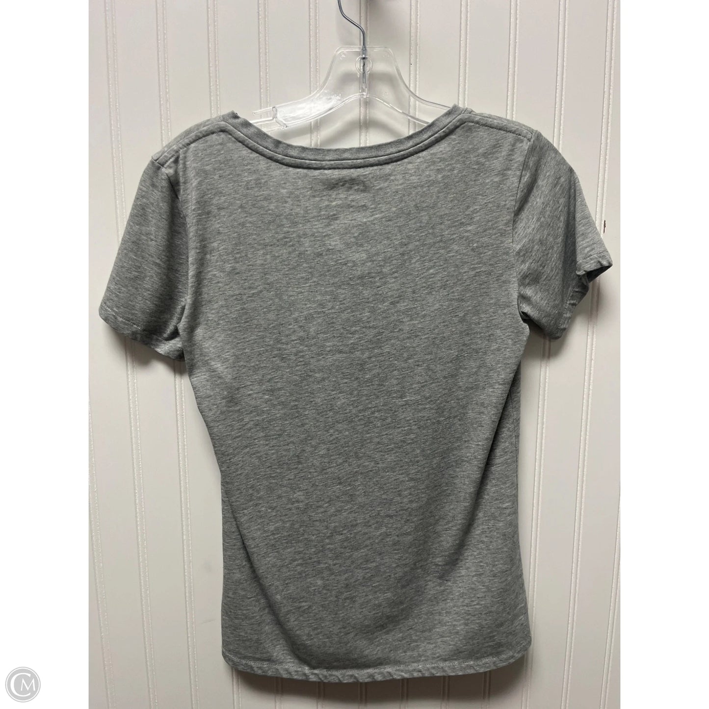 Athletic Top Short Sleeve By Nike In Grey, Size: S