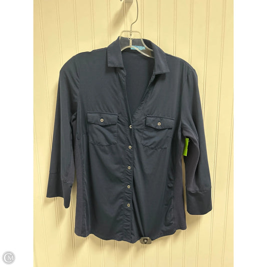 Top Long Sleeve By J Mclaughlin In Navy, Size: S
