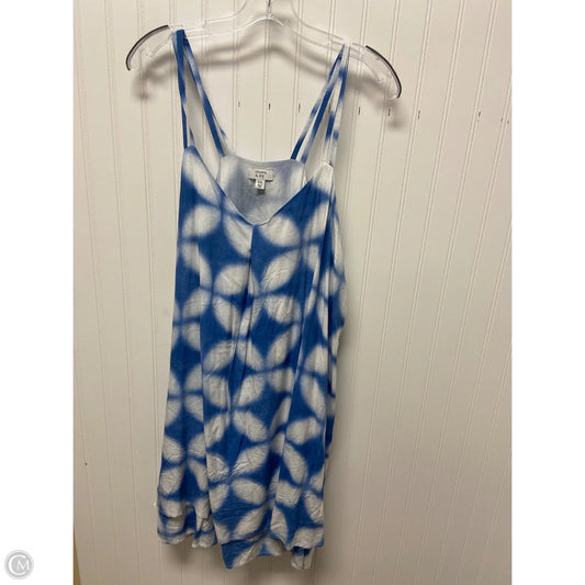 Dress Casual Short By Crown And Ivy In Blue & White, Size: 1x