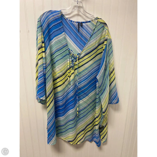 Swimwear Cover-up By Clothes Mentor In Striped Pattern, Size: 2x