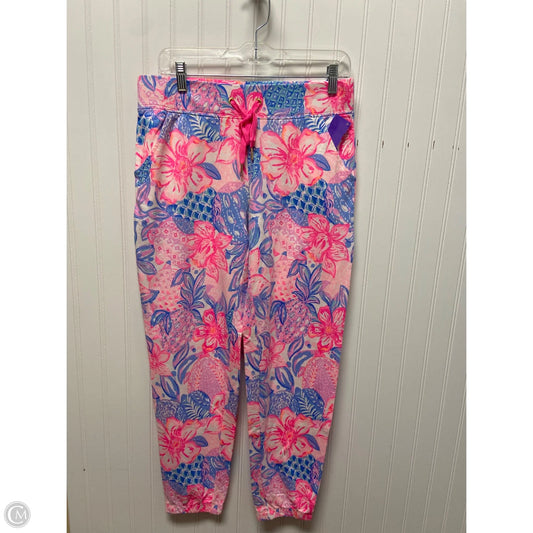 Pants Designer By Lilly Pulitzer In Blue & Pink, Size: M