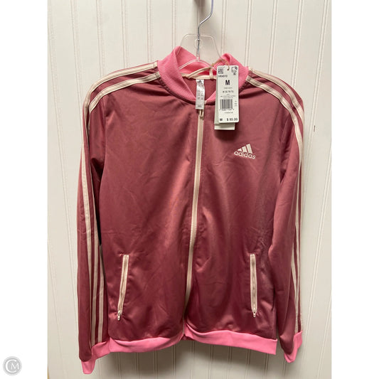 Athletic Jacket By Adidas In Pink, Size: M