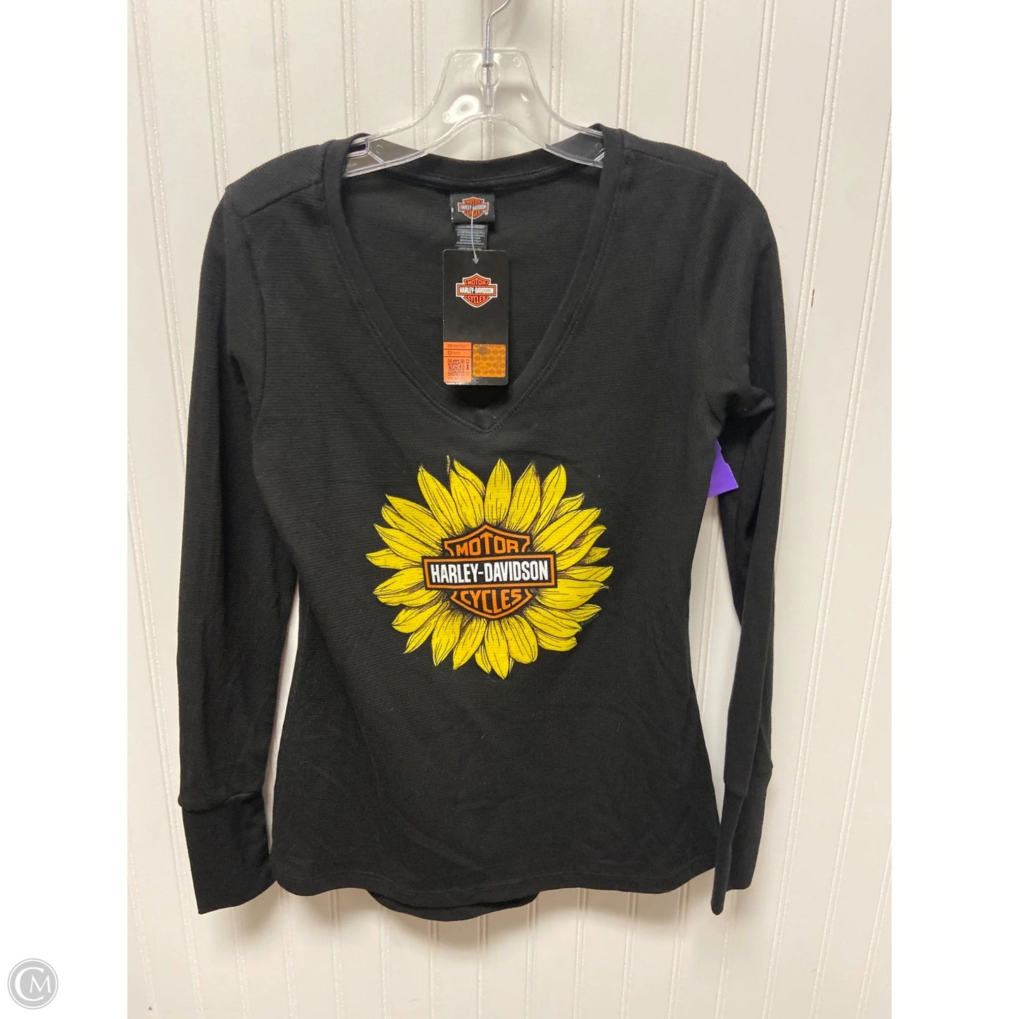 Top Long Sleeve By Harley Davidson In Black, Size: S
