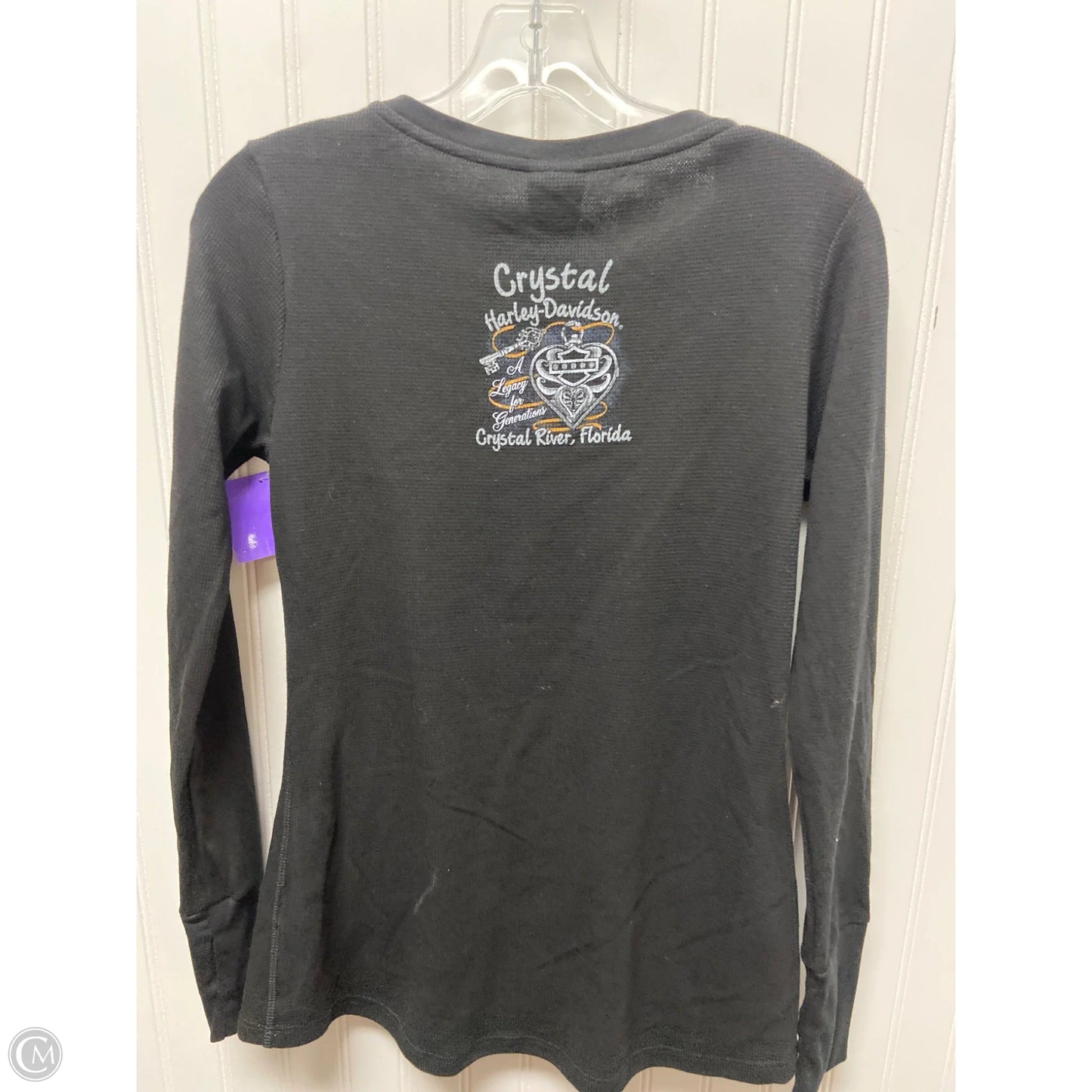 Top Long Sleeve By Harley Davidson In Black, Size: S
