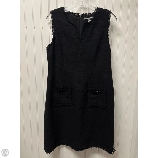 Dress Designer By Karl Lagerfeld In Black, Size: L