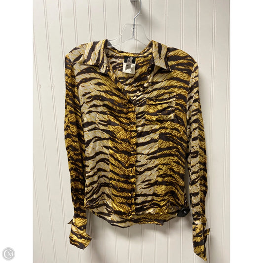 Top Long Sleeve Luxury Designer By Dolce And Gabbana In Animal Print, Size: S