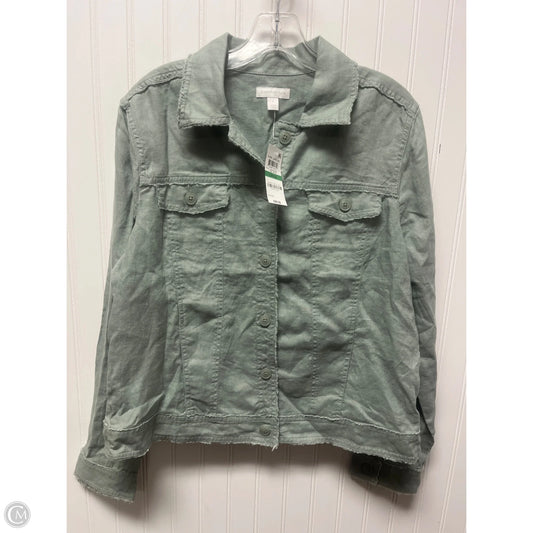 Jacket Shirt By Charter Club In Green, Size: L