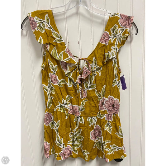 Top Sleeveless By Cupcakes And Cashmere In Yellow, Size: Xs