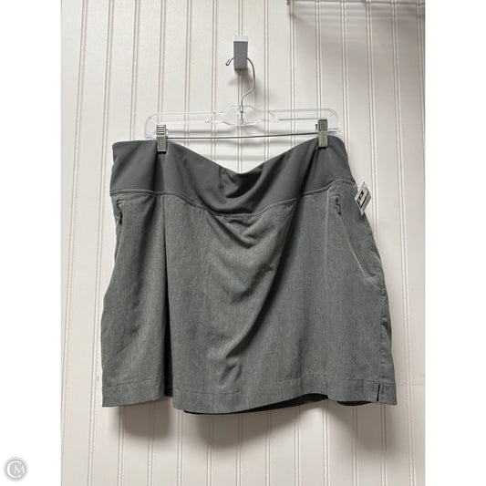 Athletic Skort By Mta Pro In Grey, Size: 2x