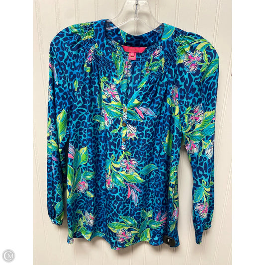 Top Long Sleeve Designer By Lilly Pulitzer In Animal Print, Size: Xs