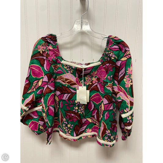 Top Long Sleeve By Cynthia Rowley In Tropical Print, Size: S