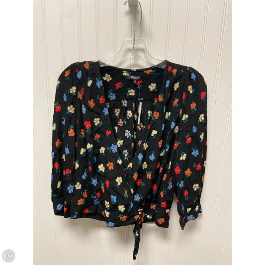 Top Long Sleeve By Madewell In Black, Size: Xs