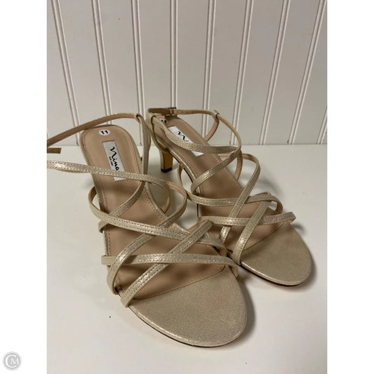 Sandals Heels Stiletto By Nina In Gold, Size: 11