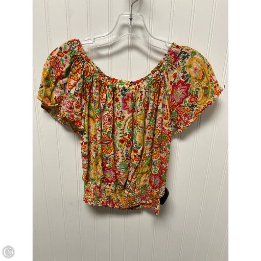 Top Short Sleeve By Cynthia Rowley In Floral Print, Size: Xs