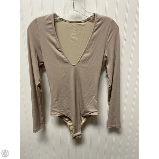 Bodysuit By Clothes Mentor In Taupe, Size: L