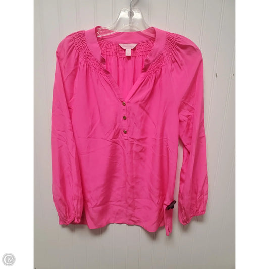 Top Long Sleeve Designer By Lilly Pulitzer In Pink, Size: Xs