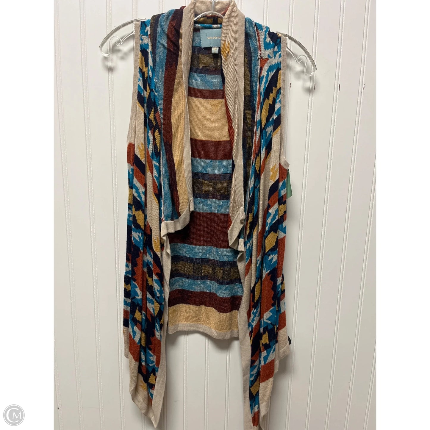 Shawl By Skies Are Blue In Striped Pattern, Size: S