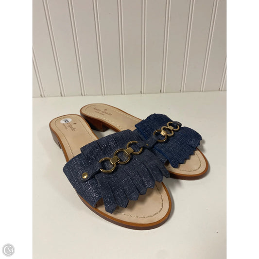 Sandals Designer By Kate Spade In Navy, Size: 8