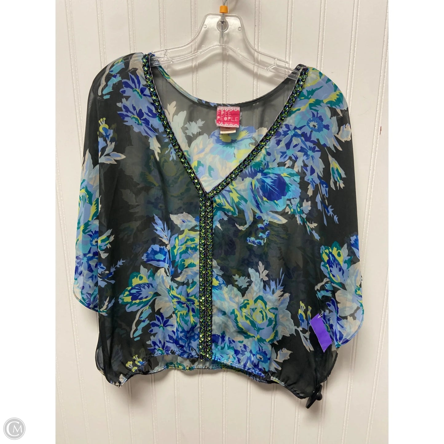 Poncho By Free People In Floral Print, Size: S