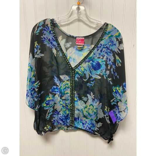 Poncho By Free People In Floral Print, Size: S