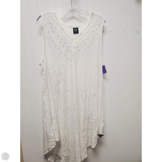Swimwear Cover-up By Clothes Mentor In White, Size: 2x