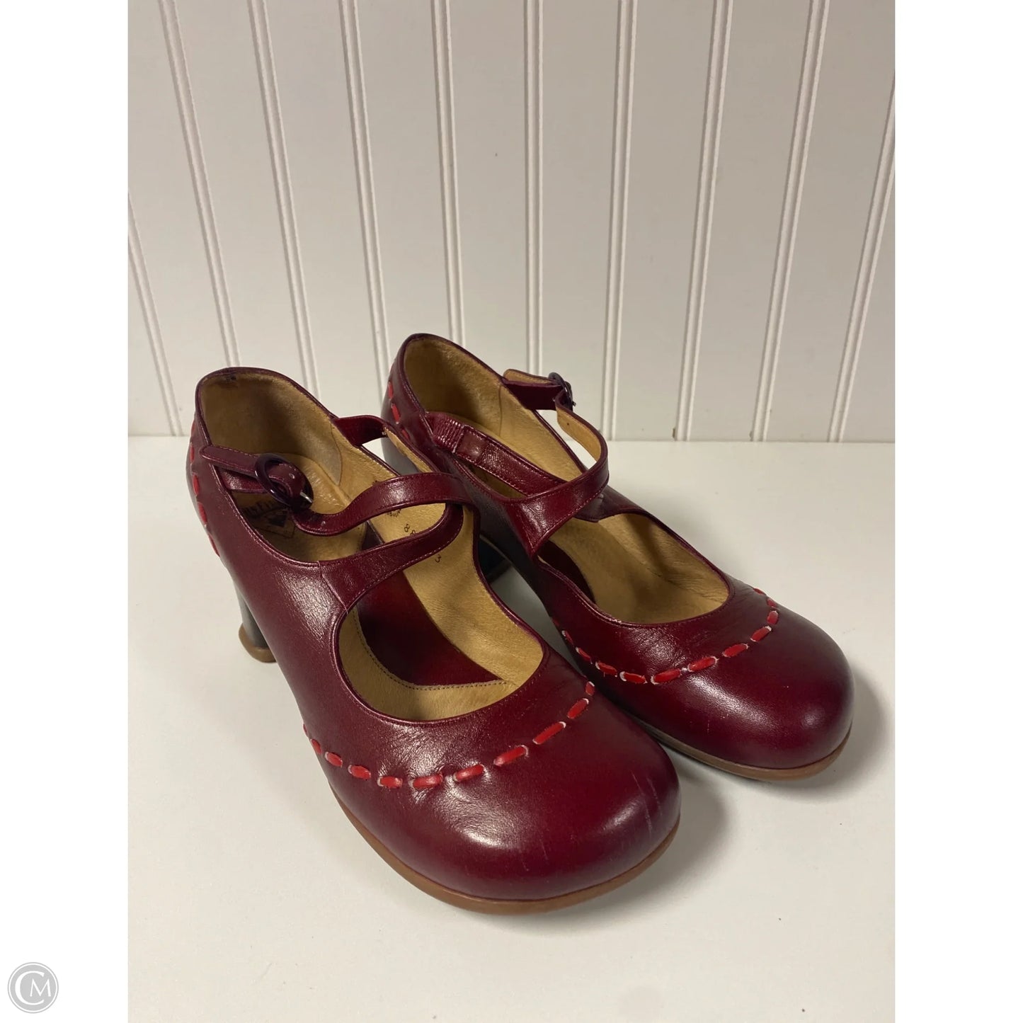Shoes Heels Block By Cma In Red, Size: 7