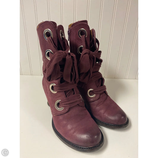 Boots Ankle Heels By Cma In Red, Size: 7