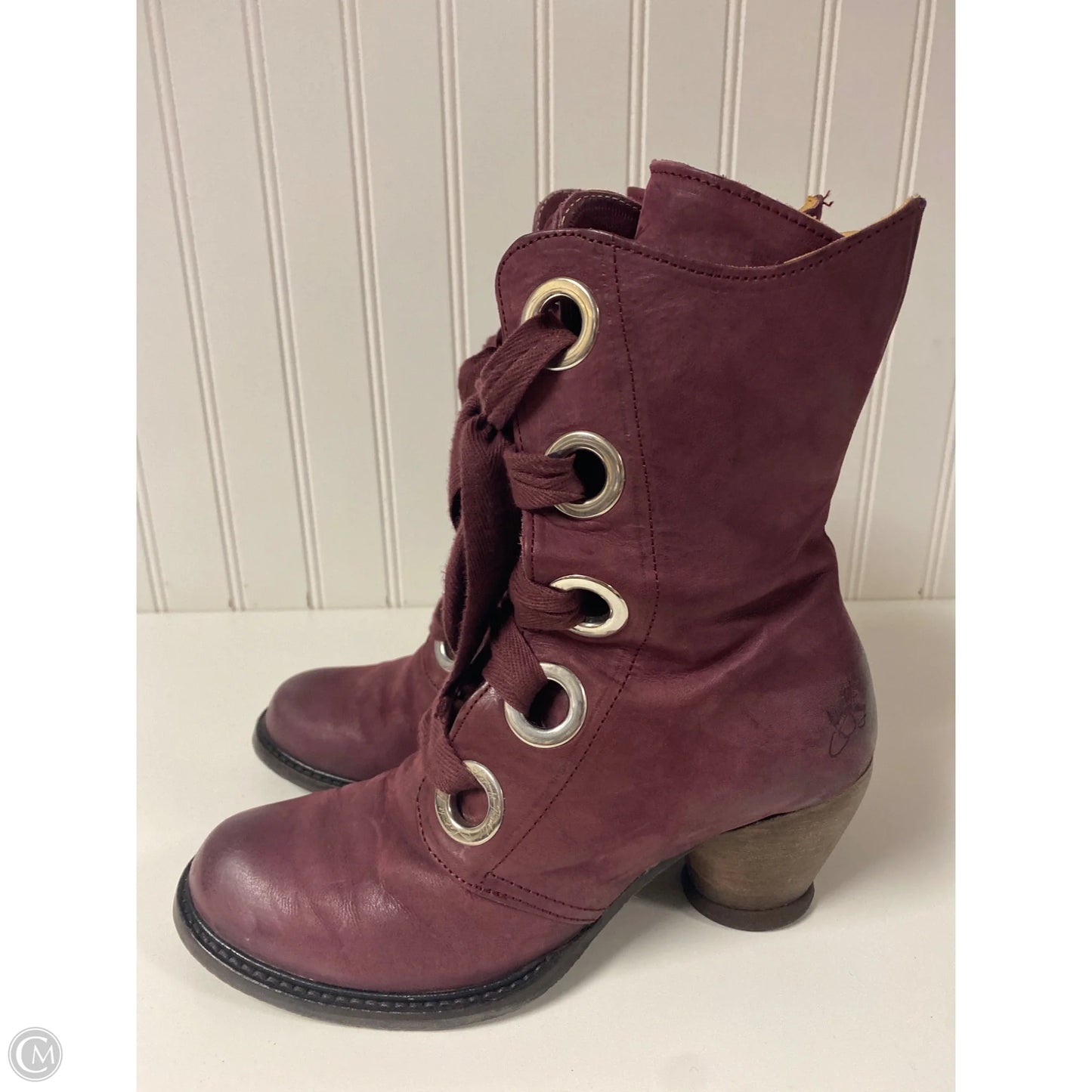 Boots Ankle Heels By Cma In Red, Size: 7