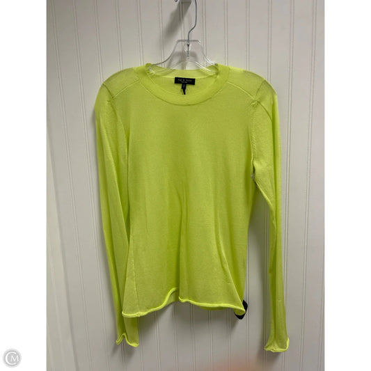 Top Long Sleeve By Rag And Bone In Chartreuse, Size: S