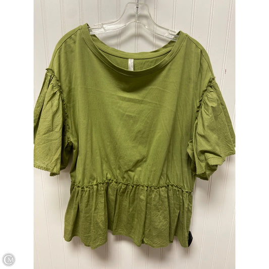 Top Short Sleeve By Anthropologie In Green, Size: L