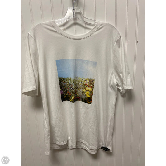 Top Short Sleeve By Banana Republic In White, Size: Xl