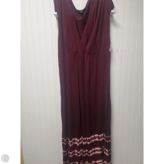 Dress Casual Maxi By Inc In Maroon, Size: 3x