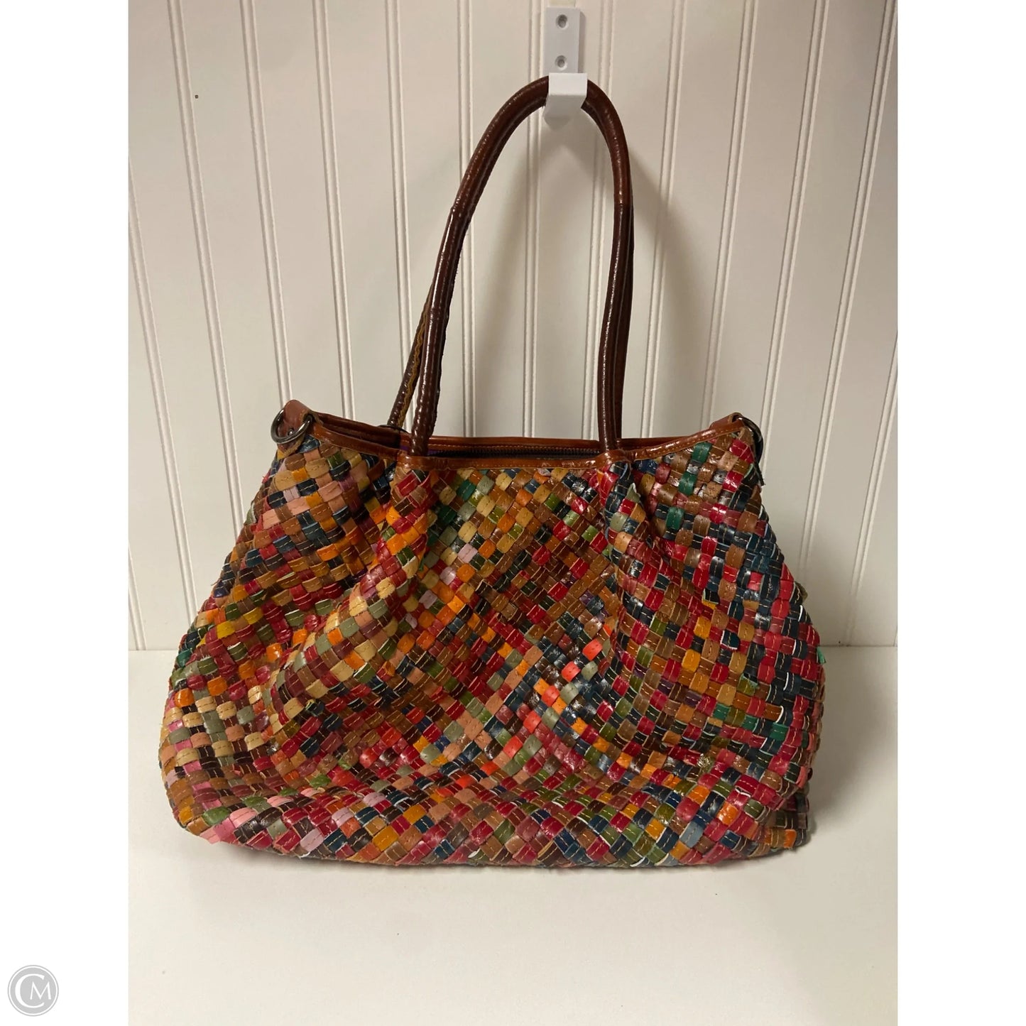 Handbag Leather By Cmc, Size: Large