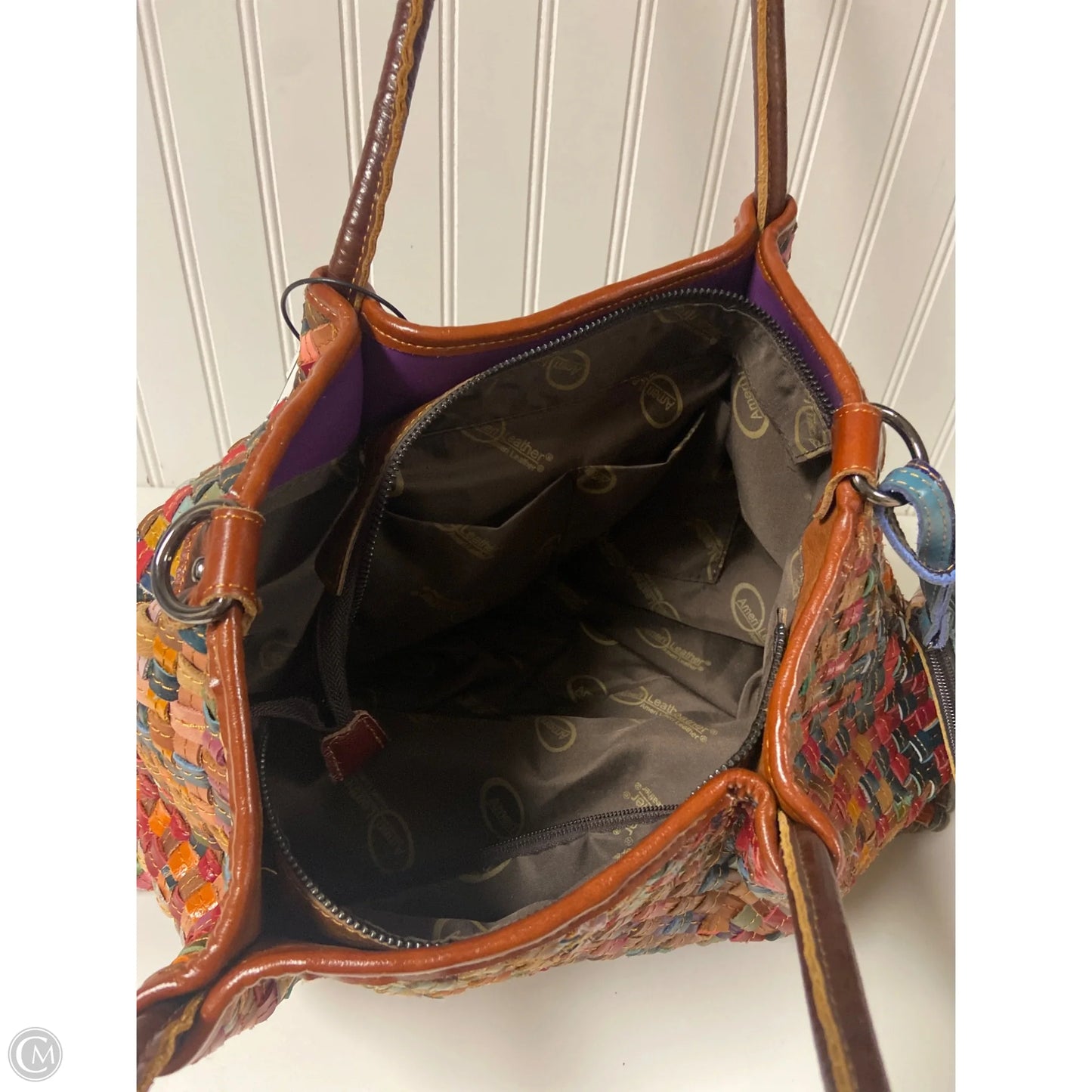Handbag Leather By Cmc, Size: Large