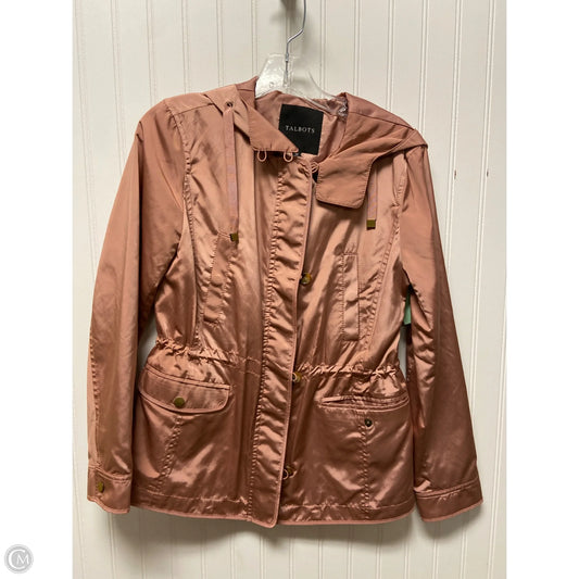 Jacket Windbreaker By Talbots In Rose Gold, Size: Xs