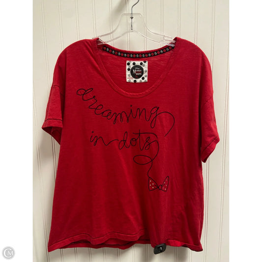 Top Short Sleeve By Disney Store In Red, Size: Xl