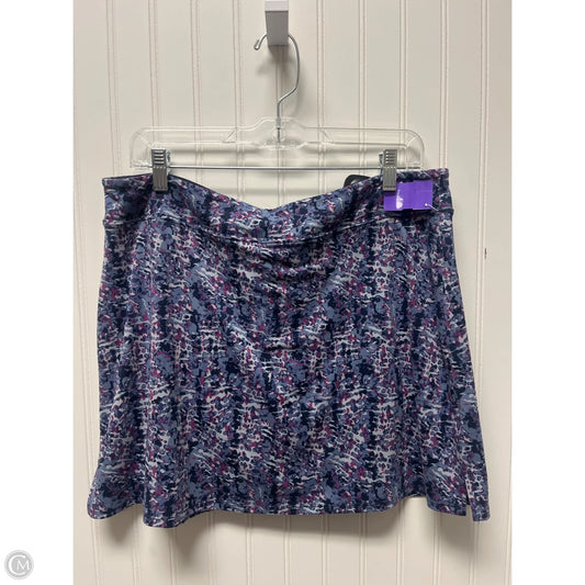 Skort By Tranquility In Blue & Purple, Size: L