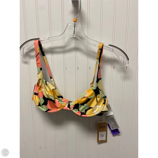 Swimsuit Top By Billabong In Tropical Print, Size: L