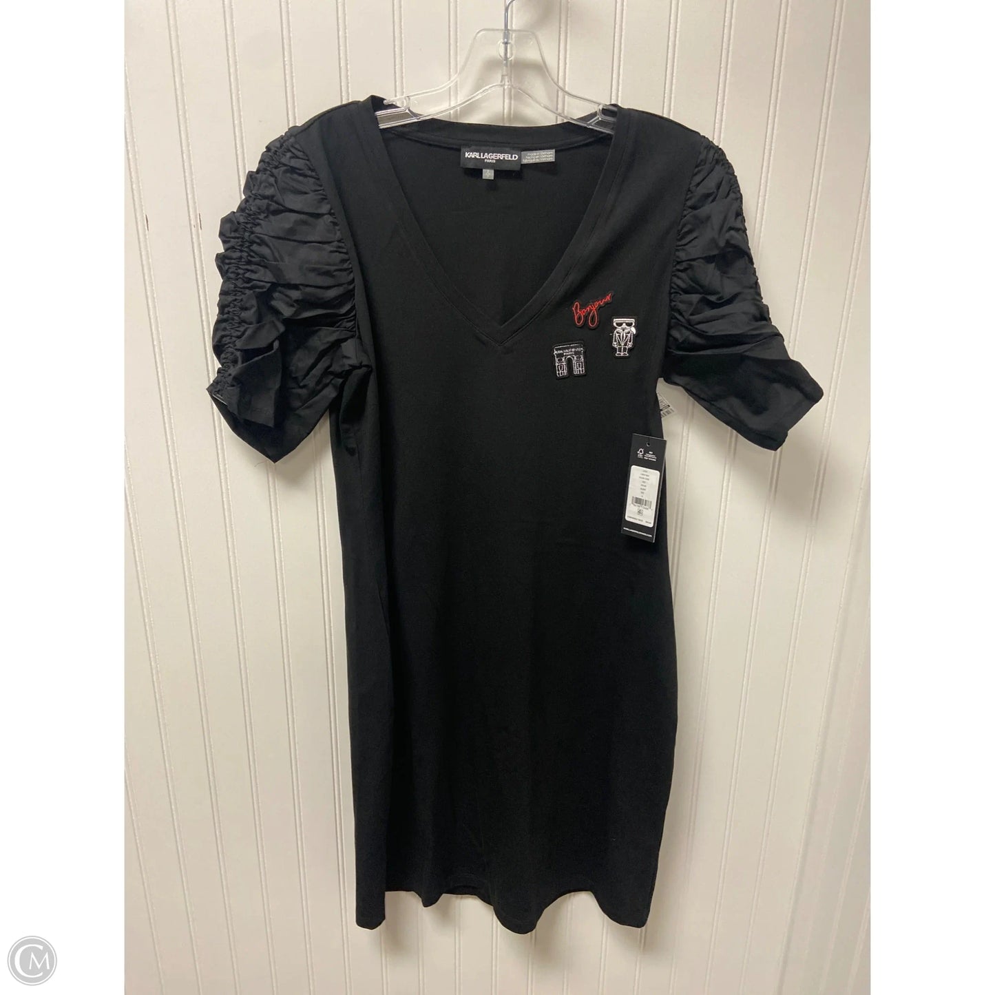 Dress Designer By Karl Lagerfeld In Black, Size: S