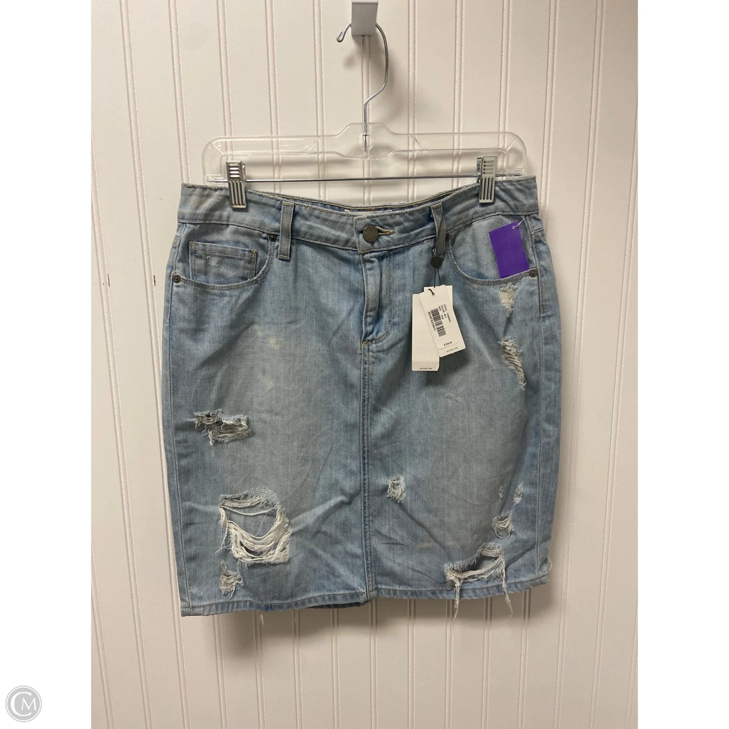 Skirt Mini & Short By Paige In Blue Denim, Size: 8
