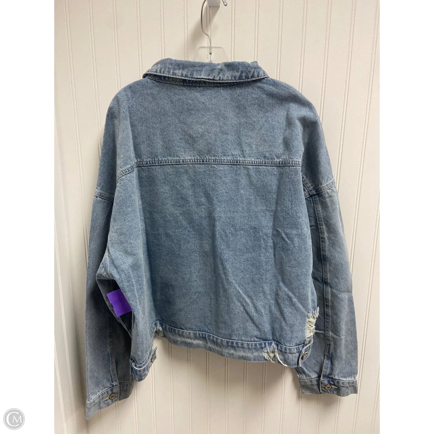 Jacket Denim By Clothes Mentor In Blue Denim, Size: 1x